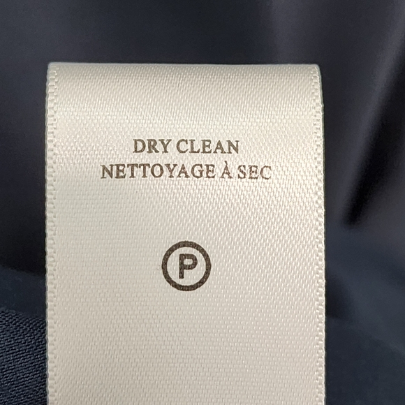 A.L.C. Alessia Navy Asymmetrical Dress with Black Lace - Picture 9 of 11